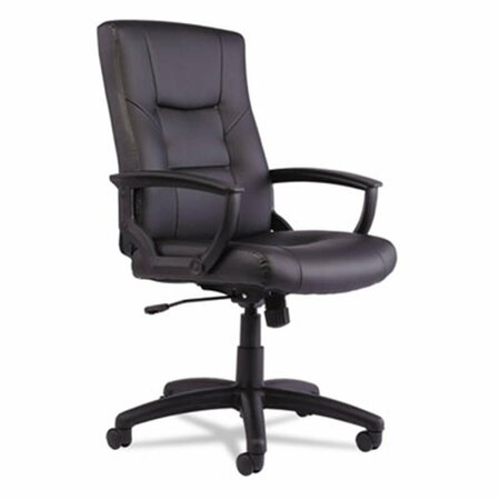 FINE-LINE YR Series Executive High-Back Swivel-Tilt Leather Chair, Black FI2524156